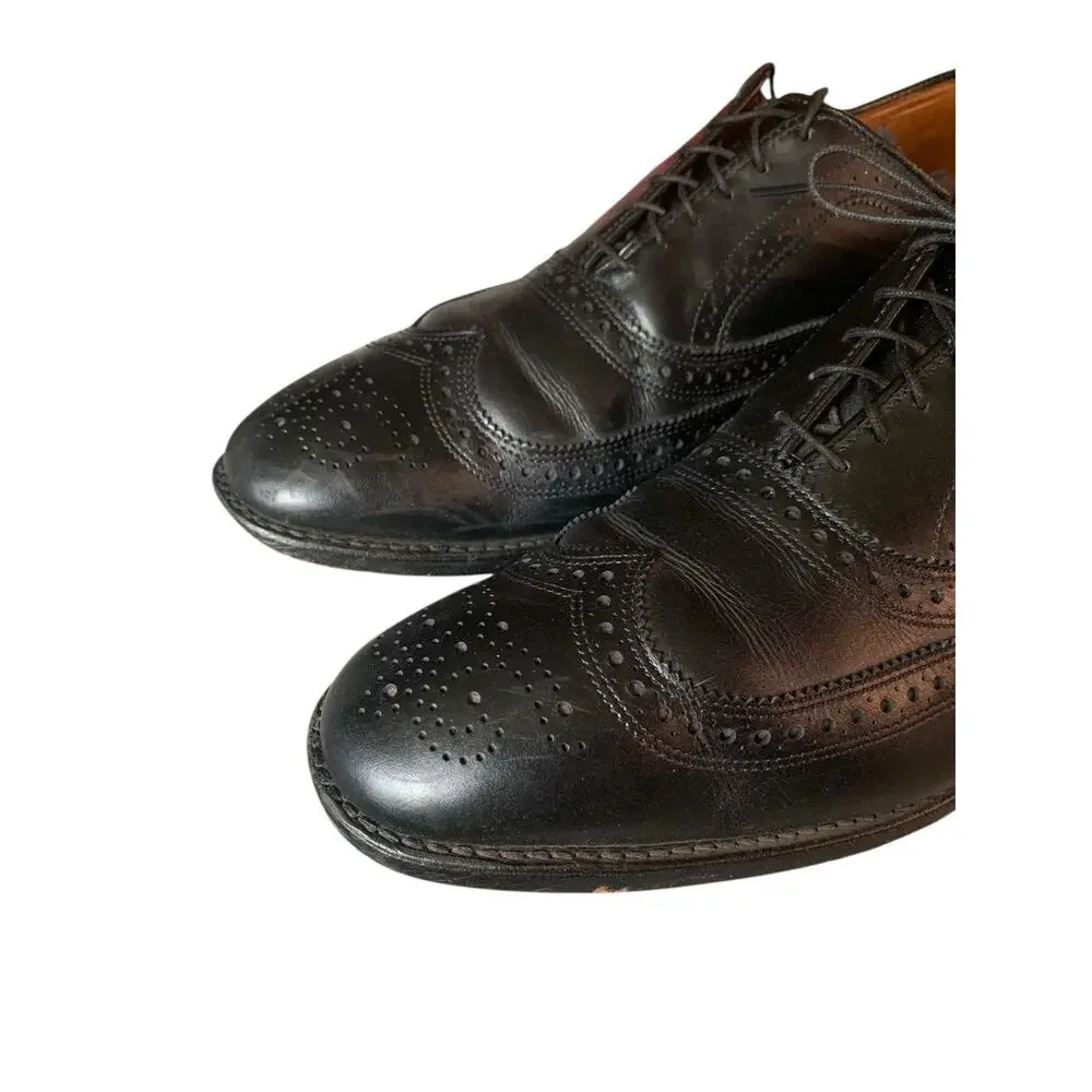 Allen Edmonds McAllister Wingtip Black Leather Oxford‎ Shoes Mens 15 B USA 691N